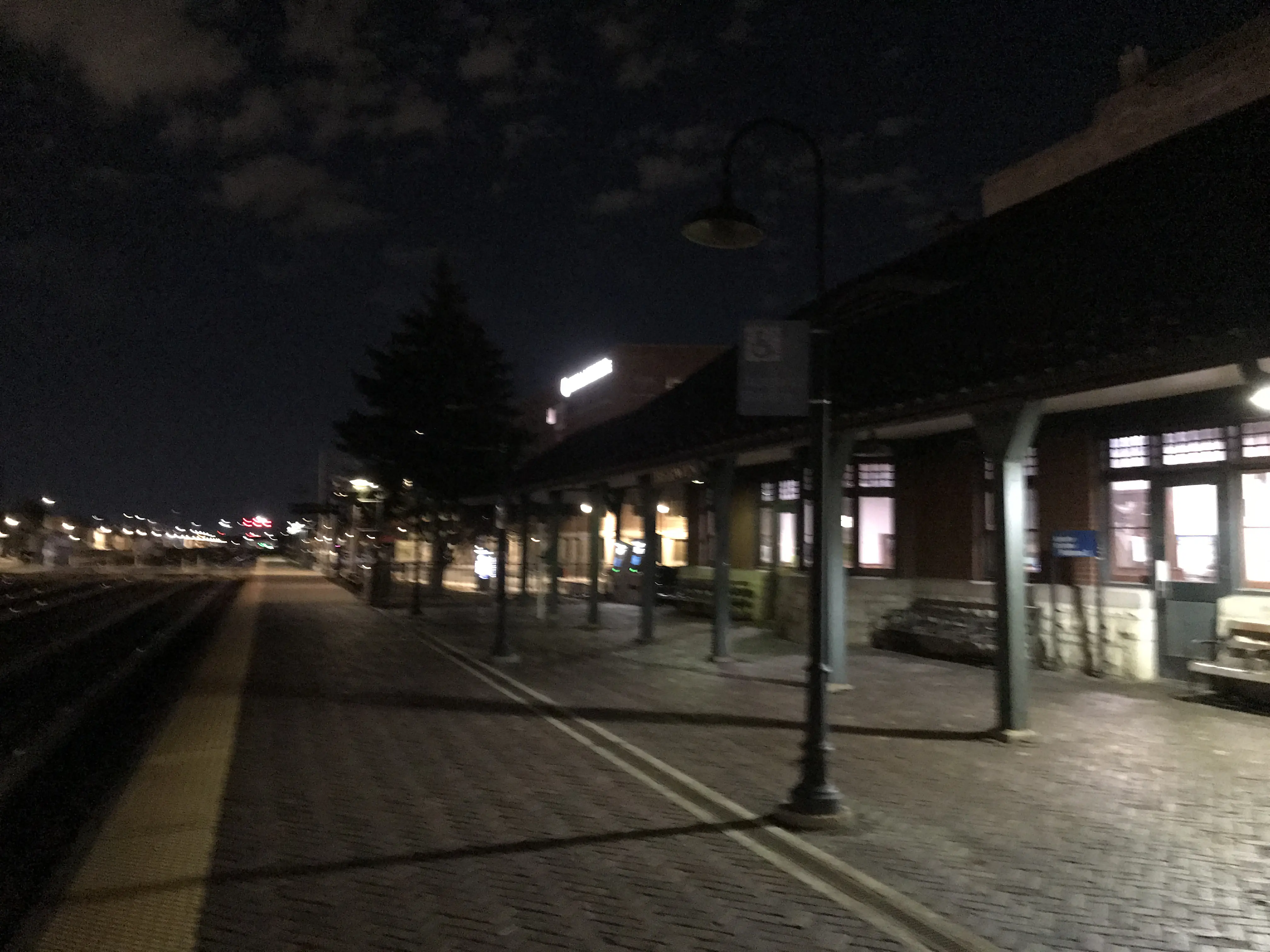 You might be wondering - why is this picture at night while all of the others are during the day? The answer is - I went back to take better pictures but forgot to get one of the station house.